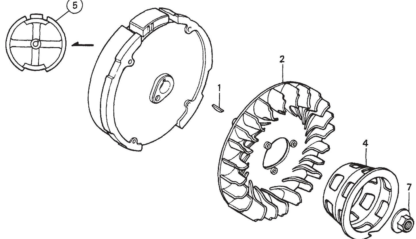 MVHR60HW HONDA GX120K1SM12 Flywheel Assembly Parts