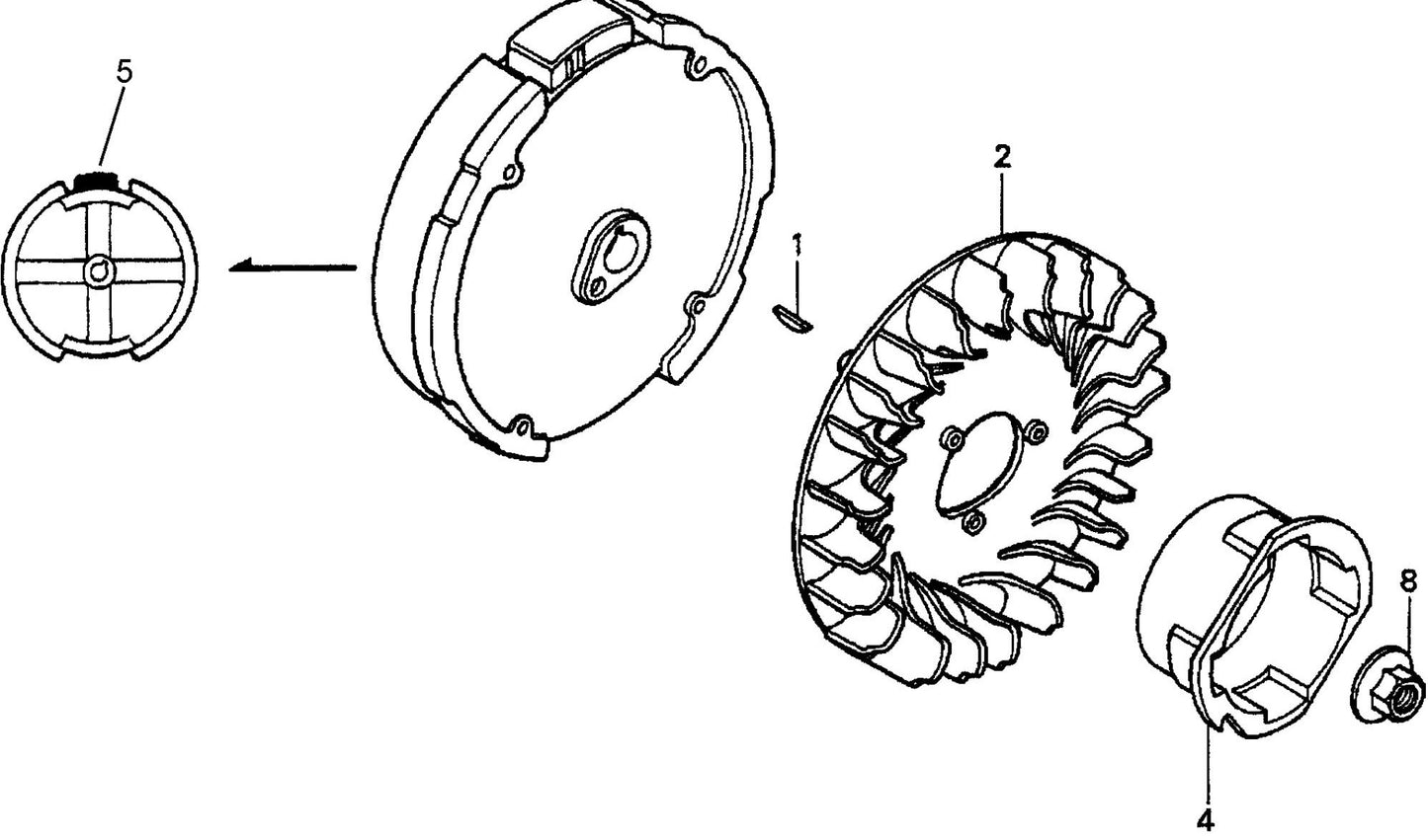 HONDA GX160K1TX2 Engine Flywheel Assembly Parts For T20H/QP202TH By Multiquip