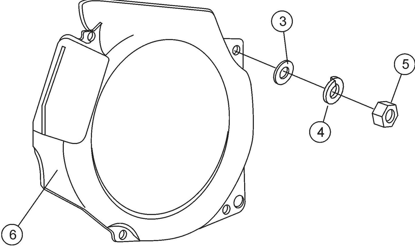 HS62A Flywheel Cover Assembly Parts