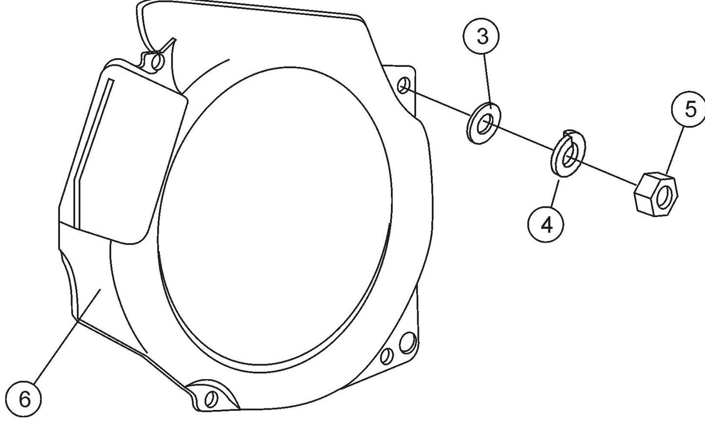 HS81A Flywheel Cover Assembly Parts