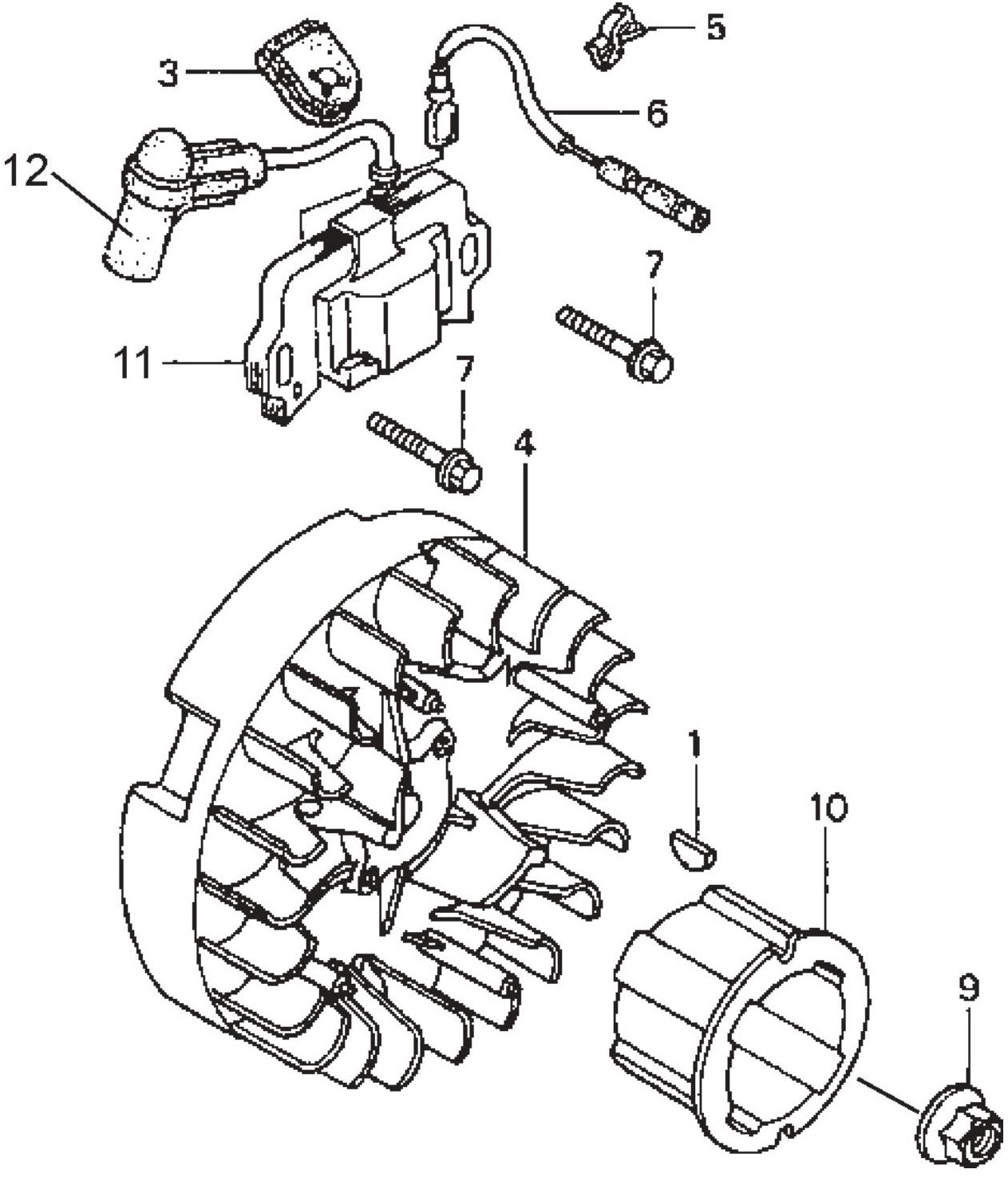 MT65HA Honda GX100KRBM Engine Flywheel Ignition  Assembly Parts