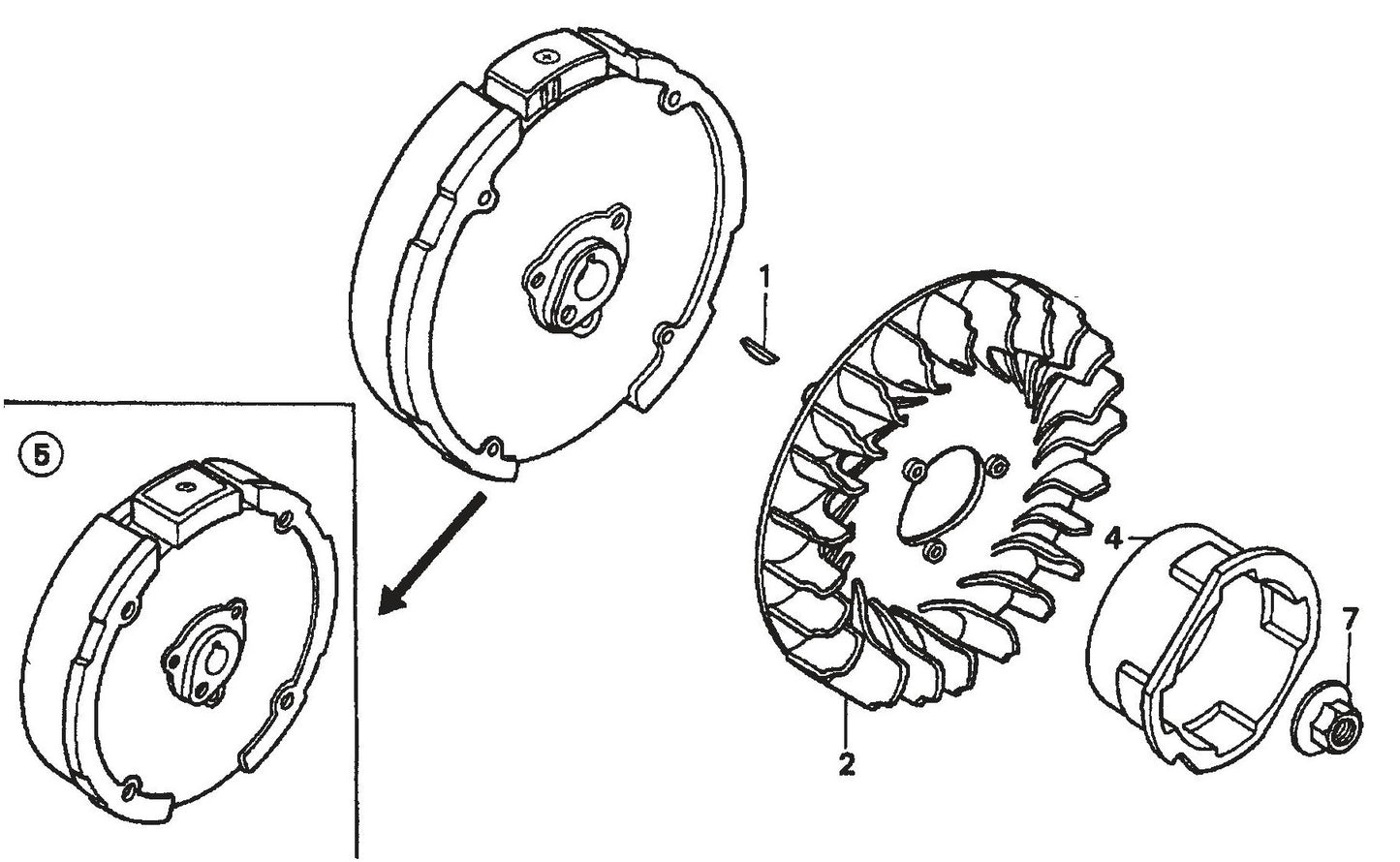 HONDA GX200QXC9 Flywheel Assembly Parts For FCG1 Series by Multiquips