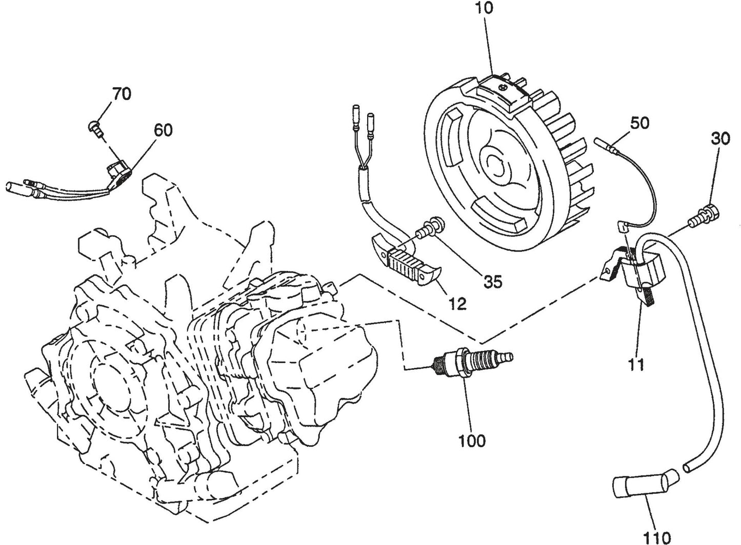 QP40TE ROBIN EX270D50021 ENGINE Elywheel Assembly Parts By Multiquip