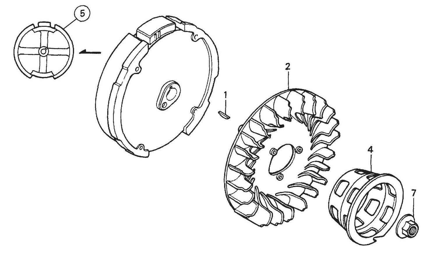 MQ MQD305 / MQD306 / MQD306HA HONDA GX120K1QX2 ENGINE Flywheel Assembly Parts By Multiquip