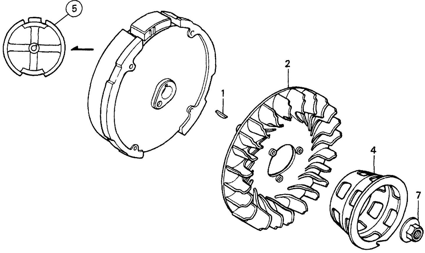 MQ MQD206H HONDA GX120K1QX2 ENGINE Flywheel Assembly Parts By Multiquip