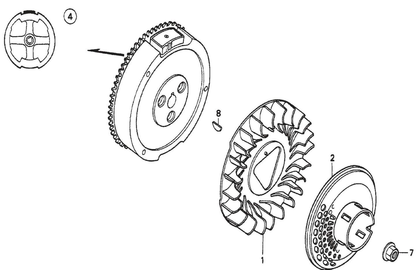 QP301TH HONDA GX240K1PA2 ENGINE Flywheel Assembly Parts By Multiquip