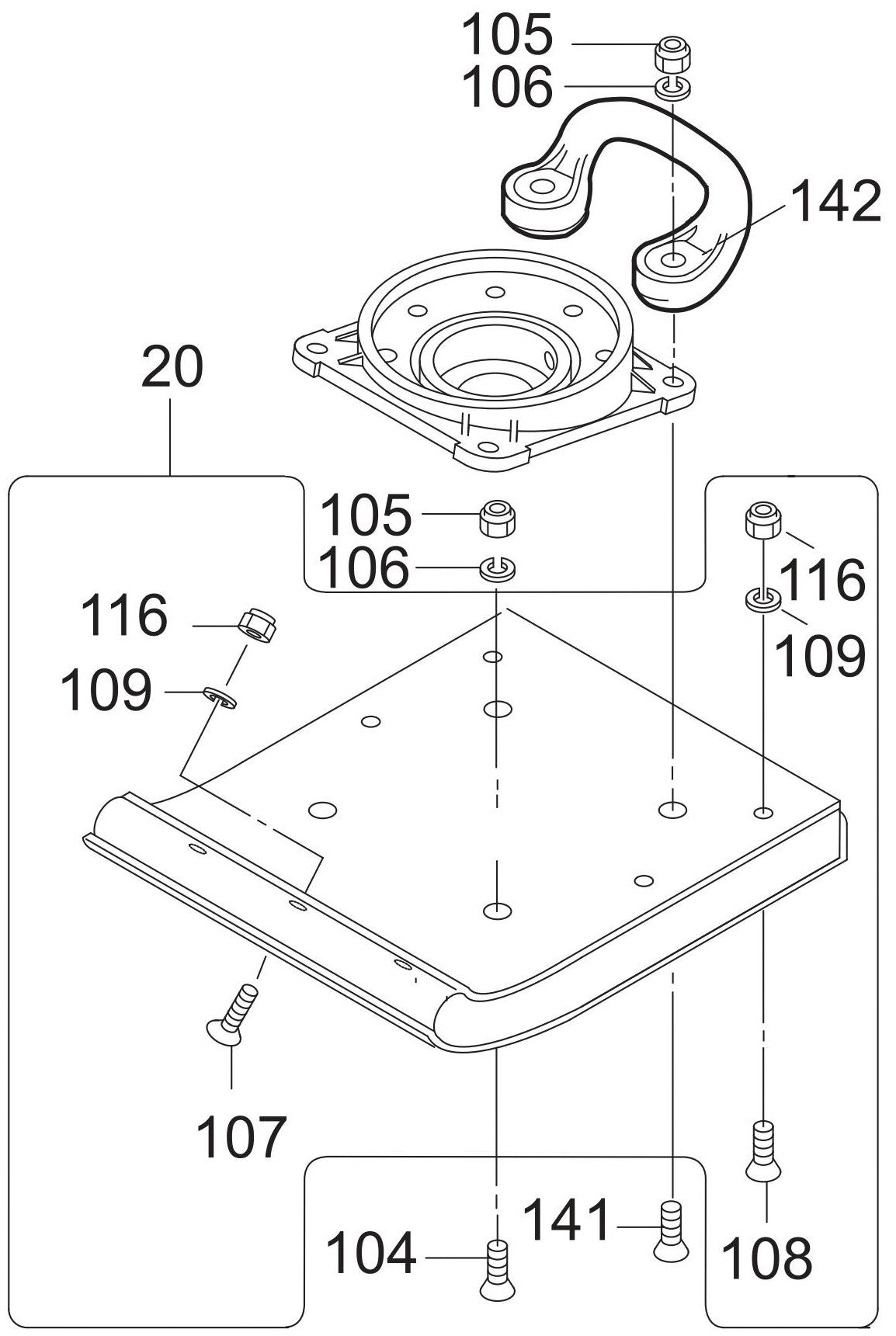 MT65HA Foot Assembly Parts