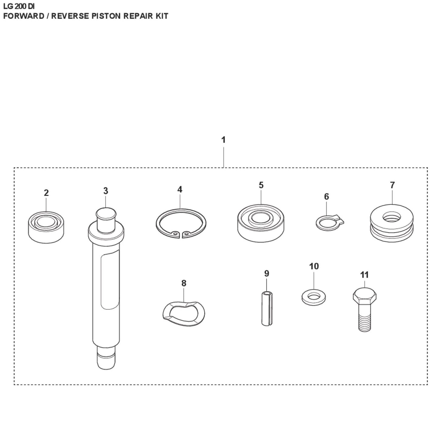 Forward / Reverse Piston Repair kit Parts For LG 200 Diesel By Husqvarna