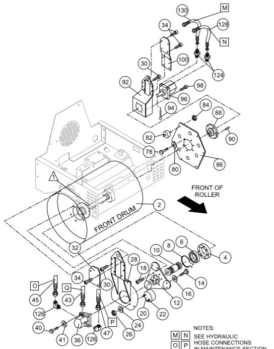 AR13HA AR13HAR RIDE-ON ROLLER — Front Drum Assy. Parts By Multiquip