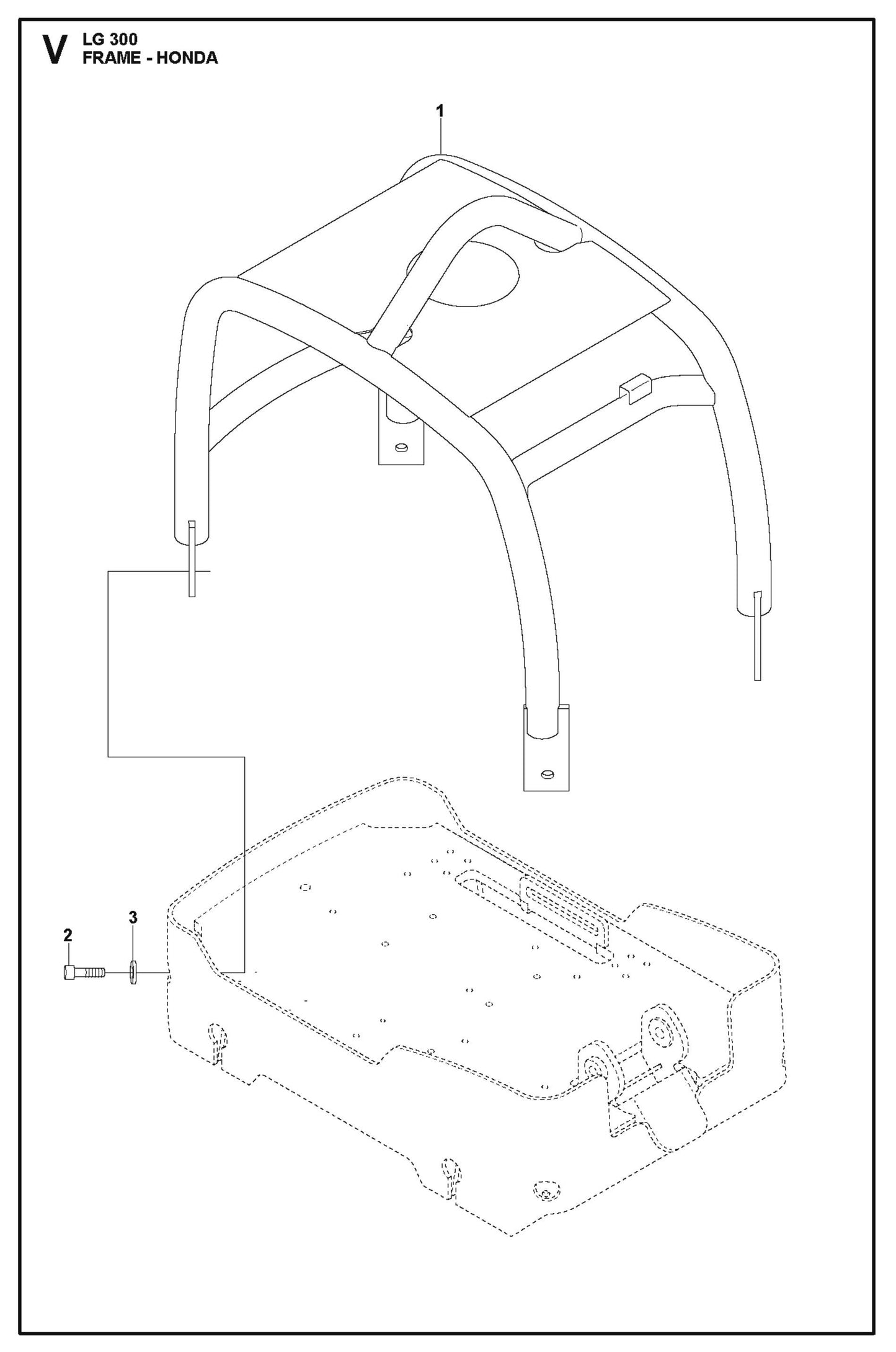 Frame - Honda Parts For LG 300 Diesel By Husqvarna