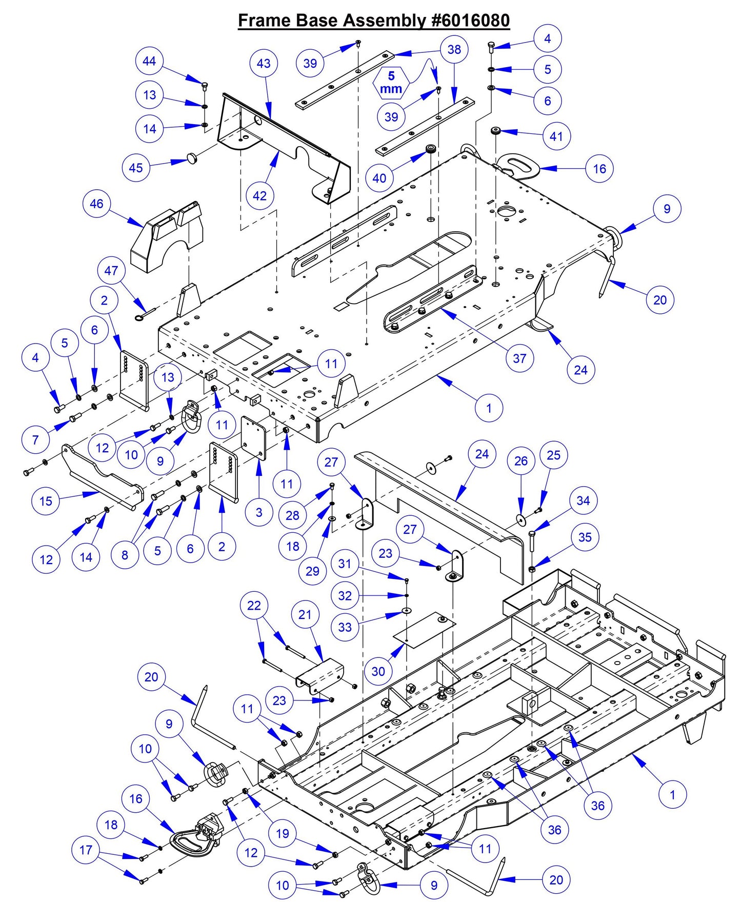 CC9074DK Frame Base Assembly