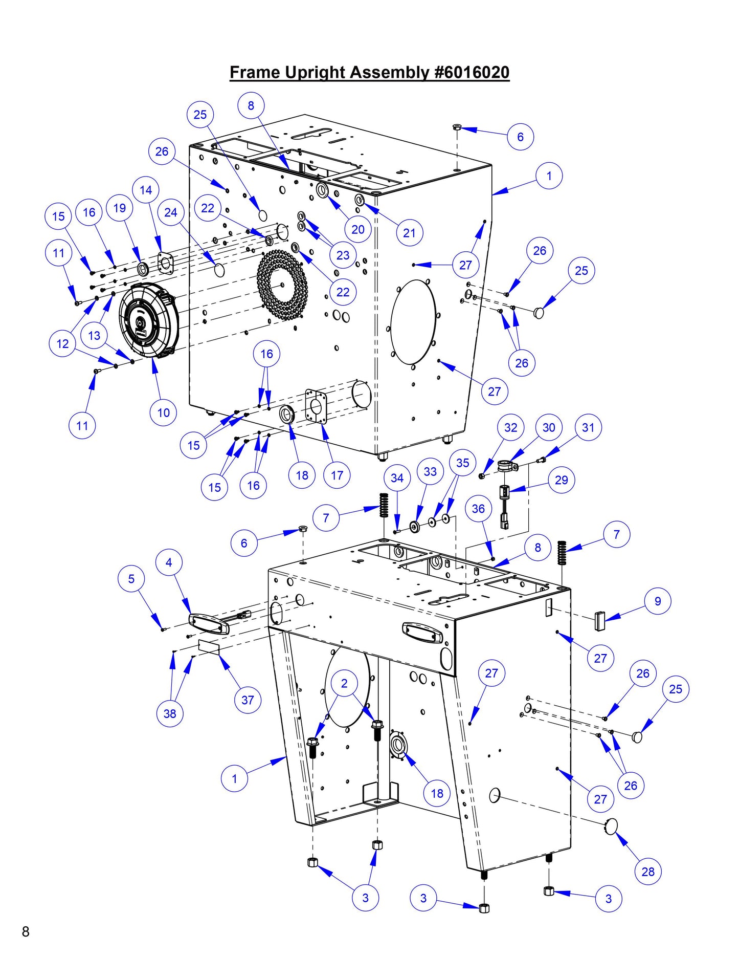 CC9074DK Frame Upright Assembly
