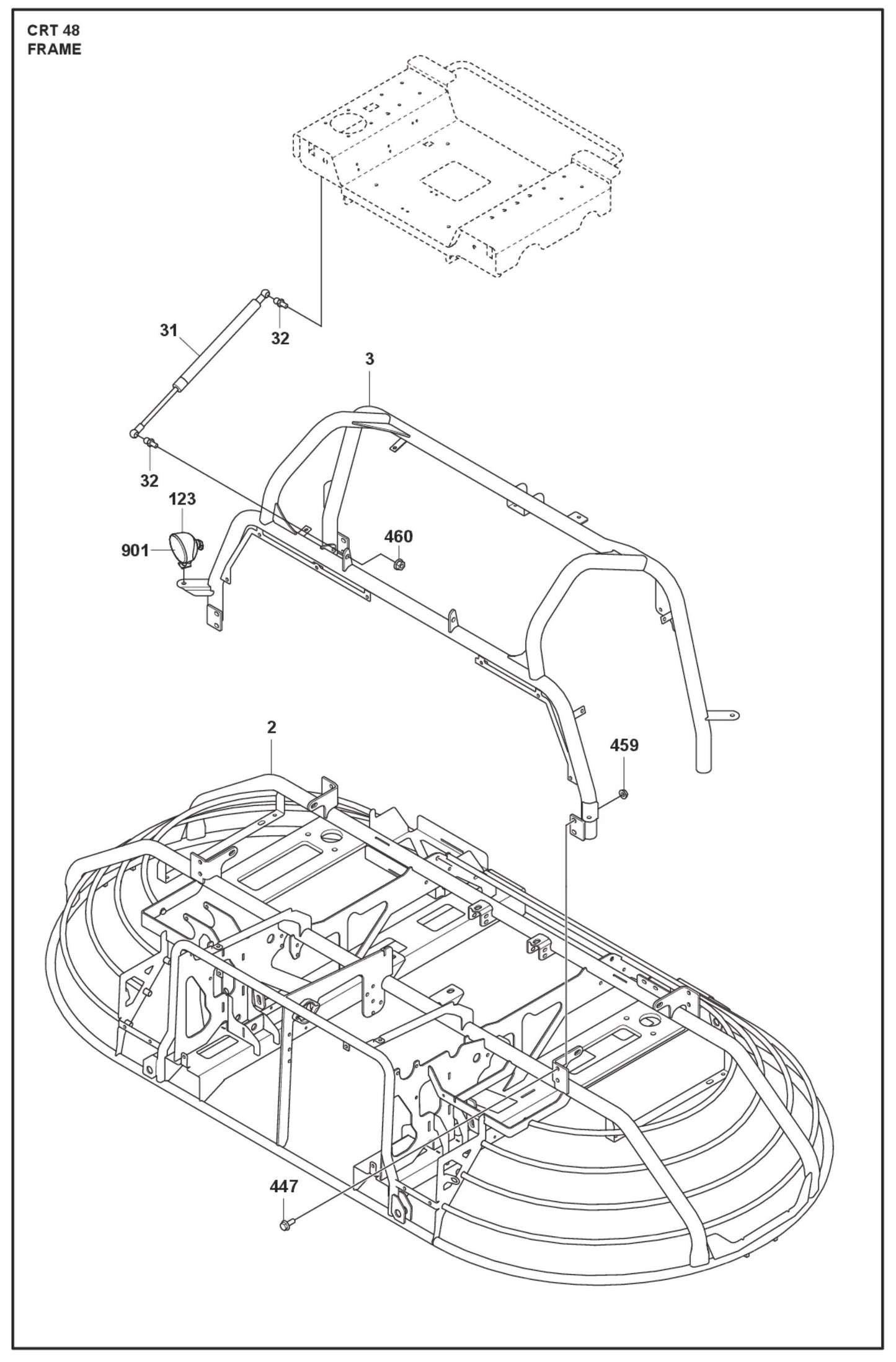 Frame Parts For Ride On Trowel CRT 48 Diesel By Husqvarna