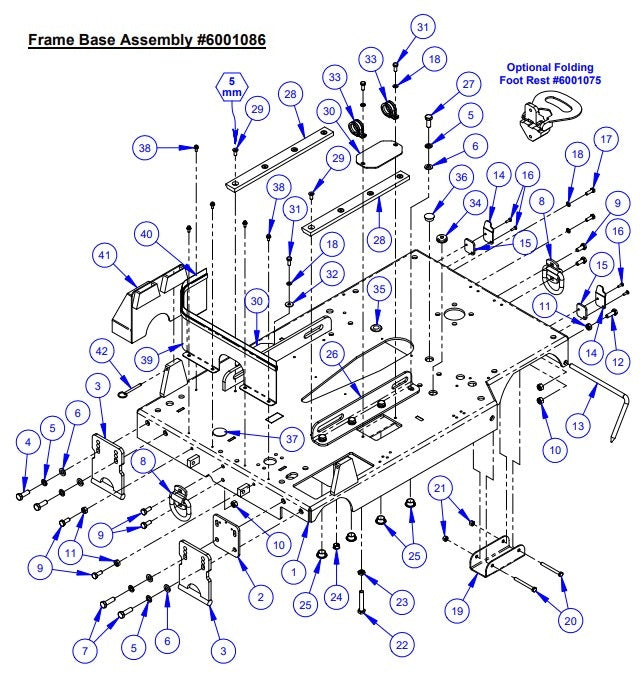 CC5048DCV Frame Base Assembly Parts