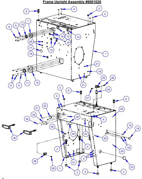 CC5048DCV, CC5048DCV-3, CC5049 Frame Upright Assembly Parts