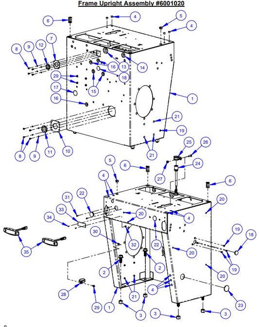 CC5048DCV, CC5048DCV-3, CC5049 Frame Upright Assembly Parts