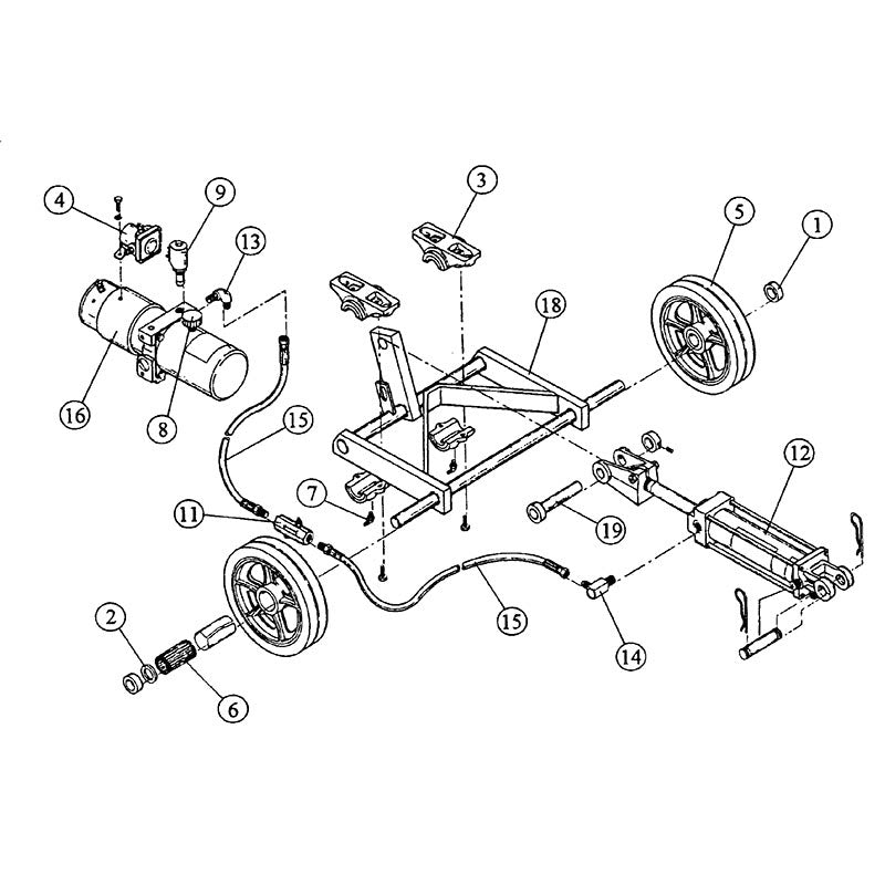 C-357 Front Axle Assembly Parts By Norton Clippers