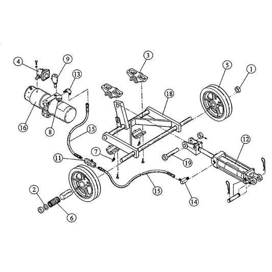 C-357 Front Axle Assembly Parts By Norton Clippers