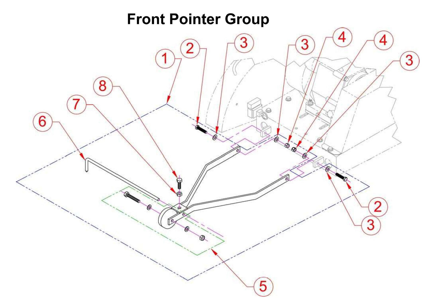 Front Pointer Group Parts By Norton Clippers