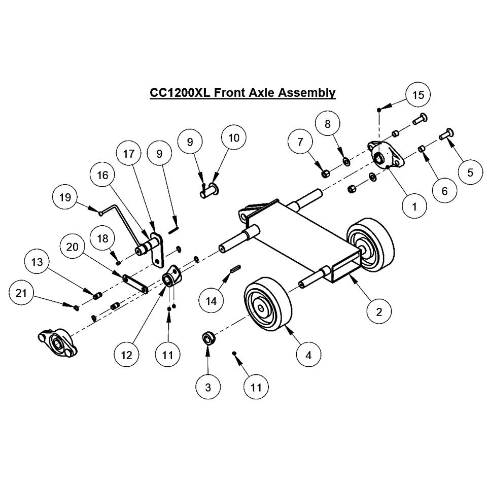 CC1200XL Front Axle Assembly