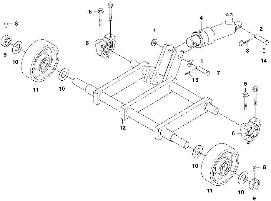 FS3500 Front Axle Assembly Parts by Husqvarna