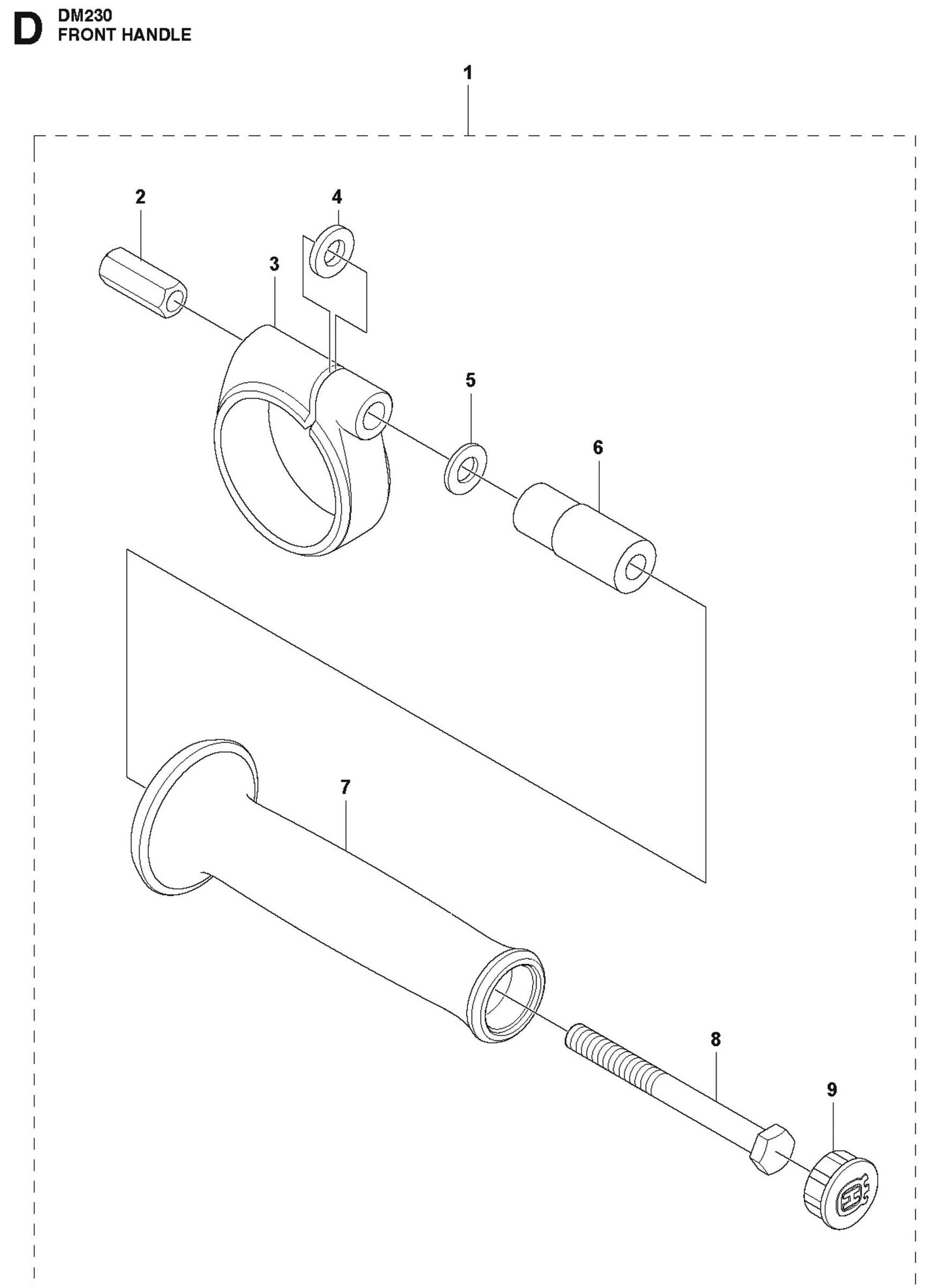 Front Handle Parts For Core Drill Motors DM 230 By Husqvarna