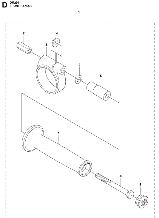 Front Handle Parts For Core Drill Motors DM 230 By Husqvarna