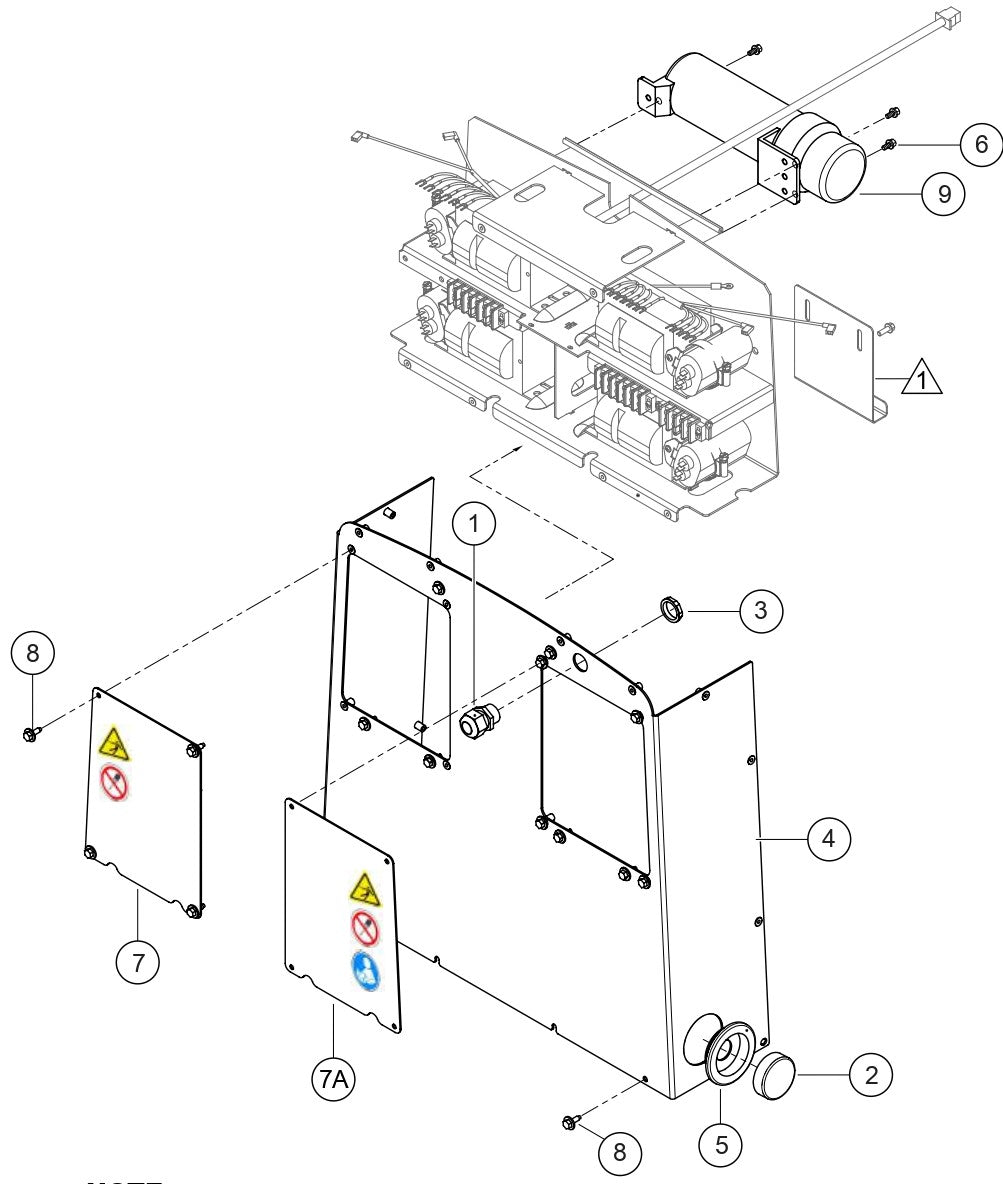 Front Panel Assembly Parts For LT6K5 Light Tower By Multiquip