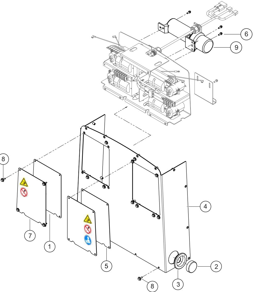 Front Panel Assembly Parts For LT6KV Light Tower By Multiquip