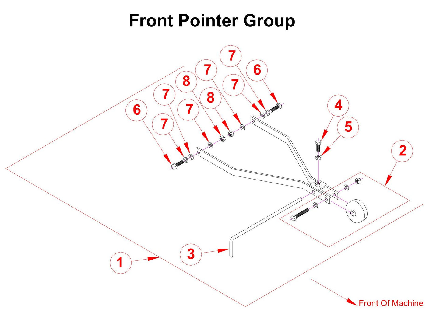 C1318P Front Pointer Group Parts By Norton Clippers