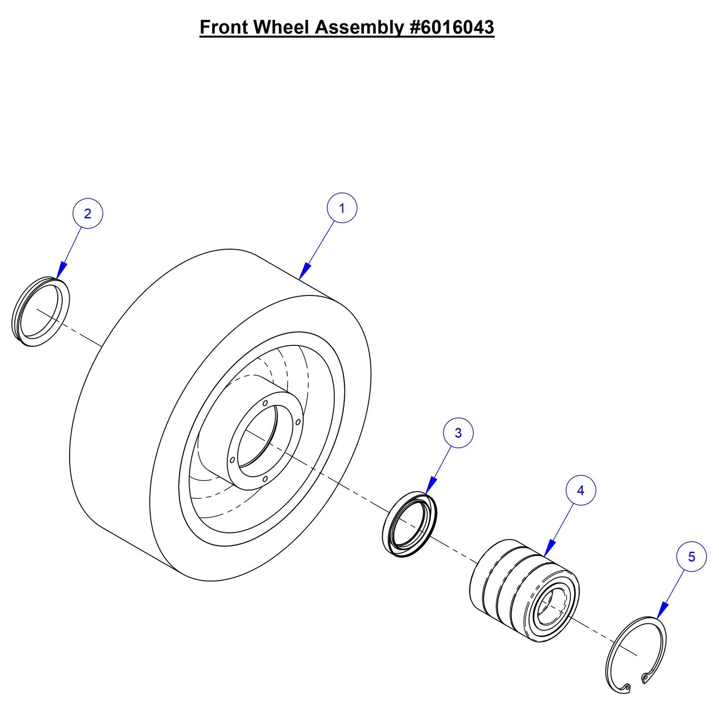 CC9074DK Front Wheel Assembly