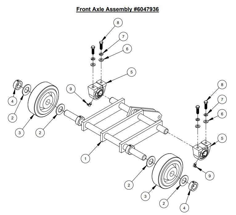 CC2500 Gasoline Front Axle Assembly Parts By Diamond Products