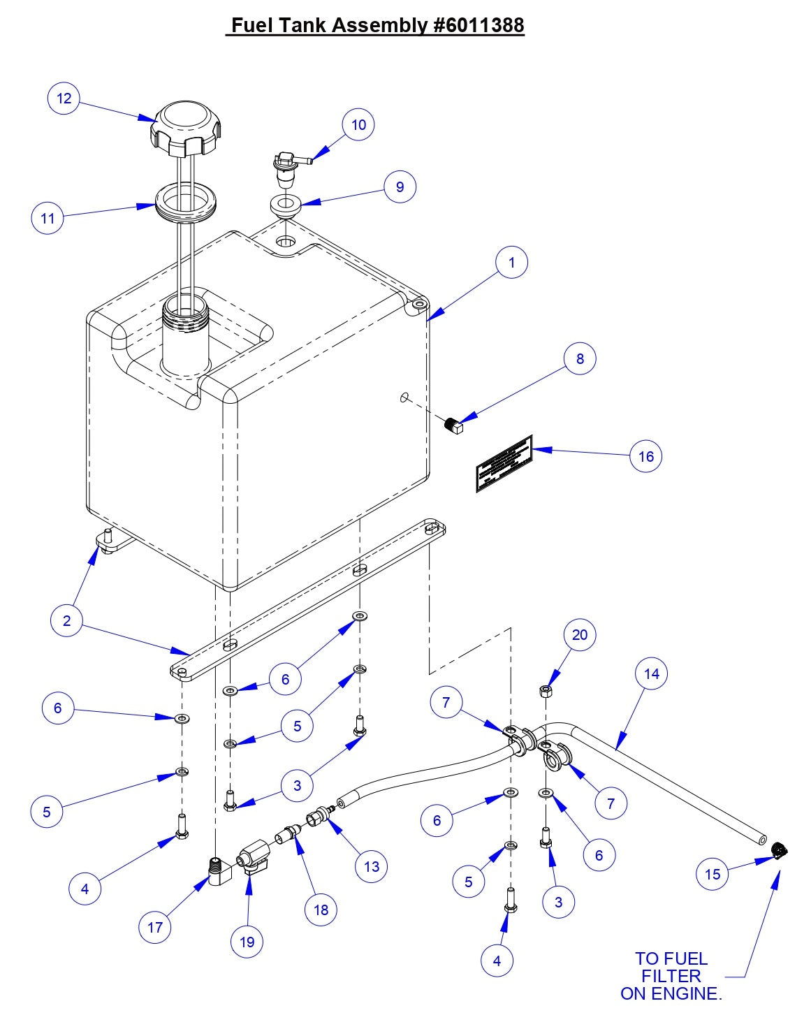 CC3500J Fuel Tank Assembly