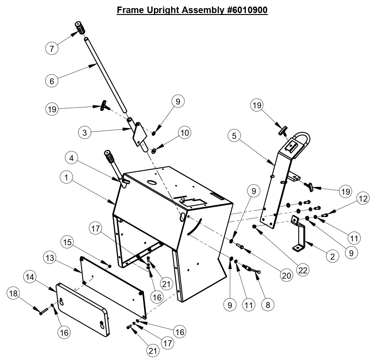CC6160D Frame Upright Assembly