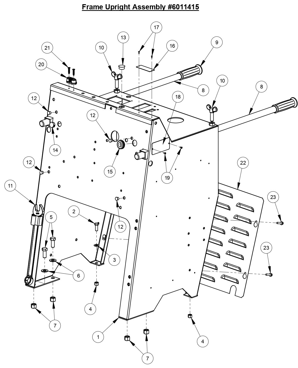 CC3538 JK Frame Upright Assembly