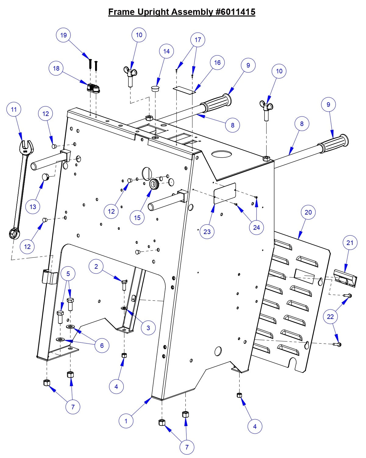CC3500J Frame Upright Assembly