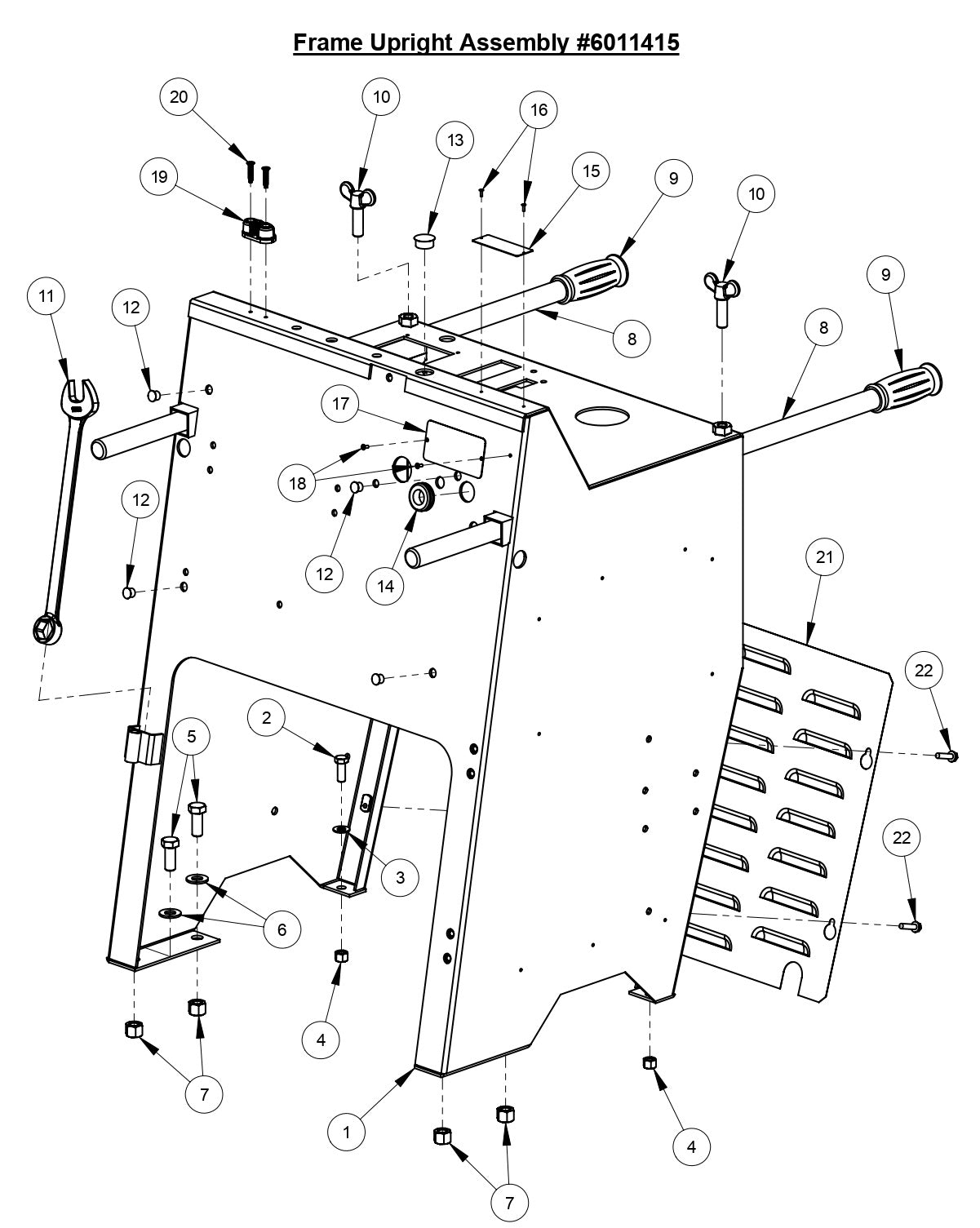 CC3535 Frame Upright Assembly