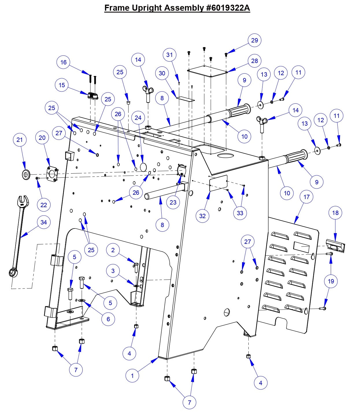 CC6561 Frame Upright Assembly