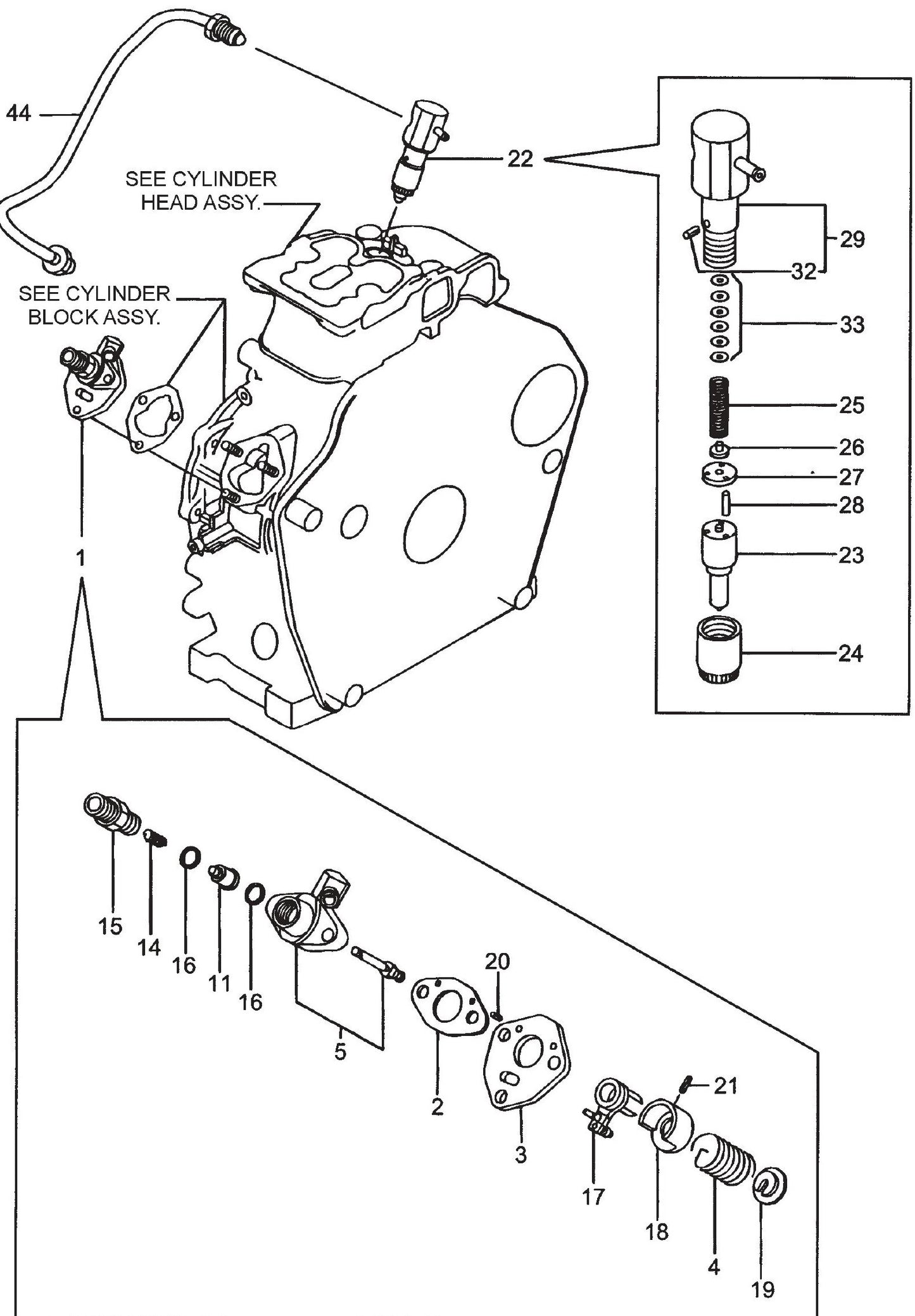 MT76D2 Yanmarl-48V6 Engine Fuel Injection Pump Assembly Parts