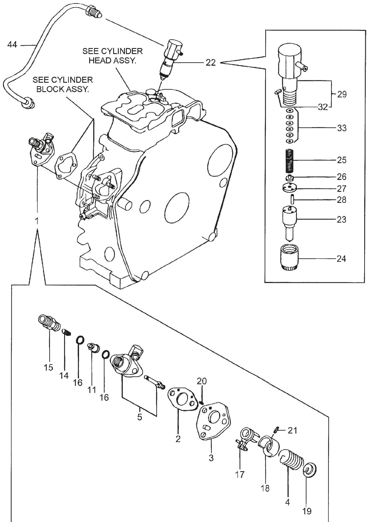 MVH150D2 YANMAR L48V6 Fuel Injection Pump Assembly Parts
