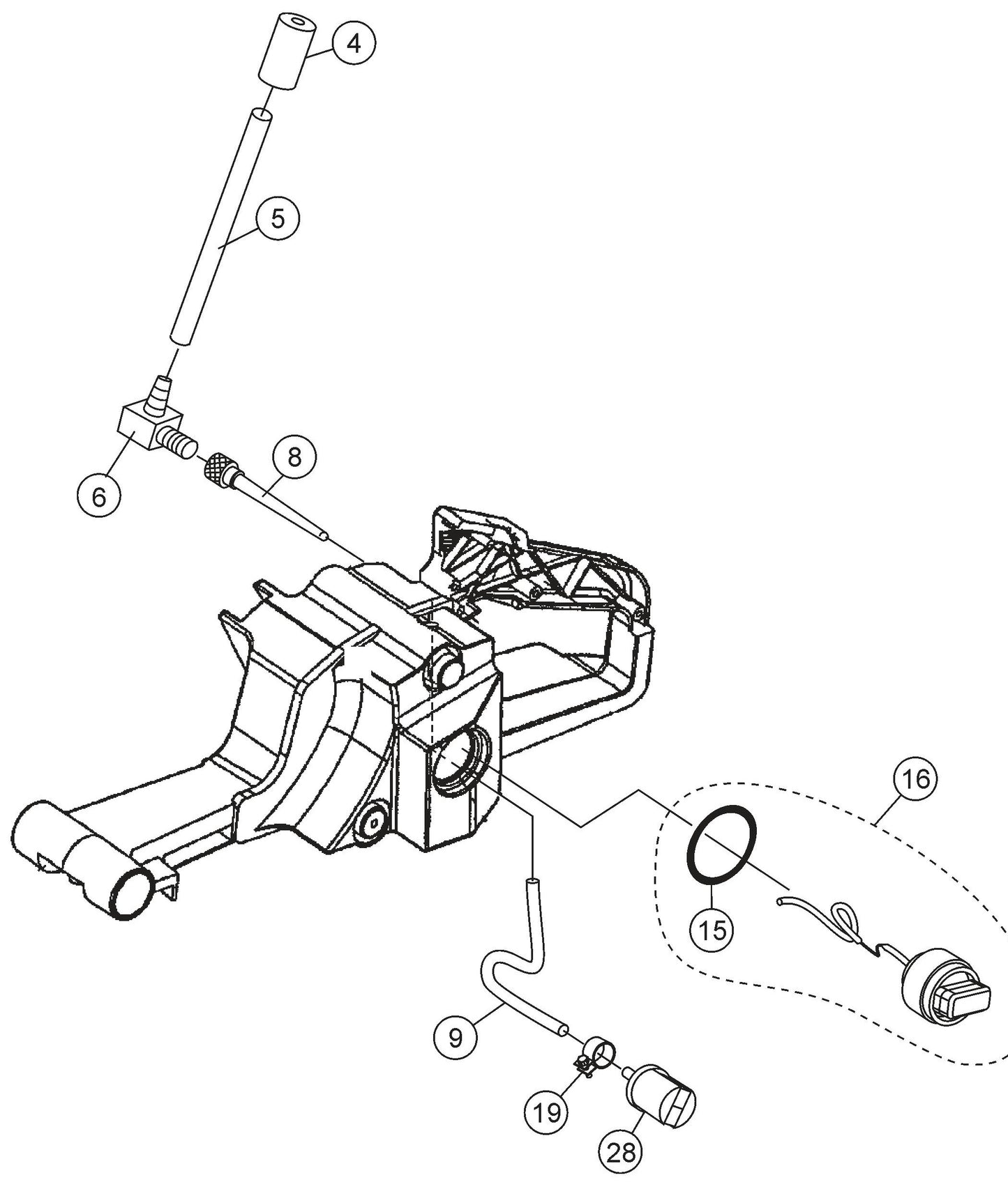 HS81A Fuel Tank Assembly Parts