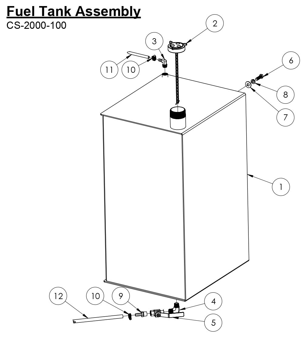 CS-2000-100 Fuel Tank Assembly