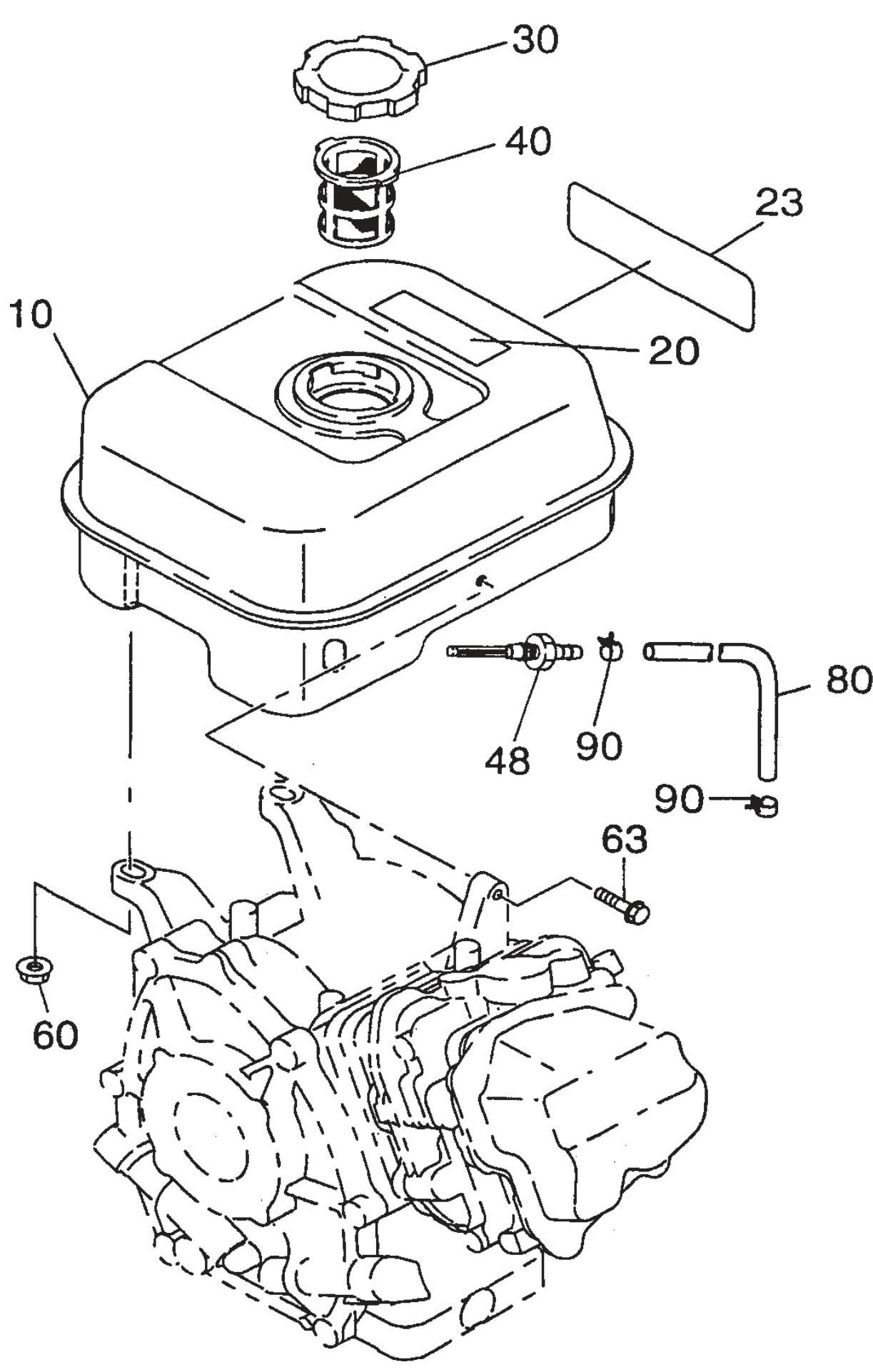 QP201TE ROBIN EX-170D51010 Engine Fuel Tank Assembly Parts By Multiquip
