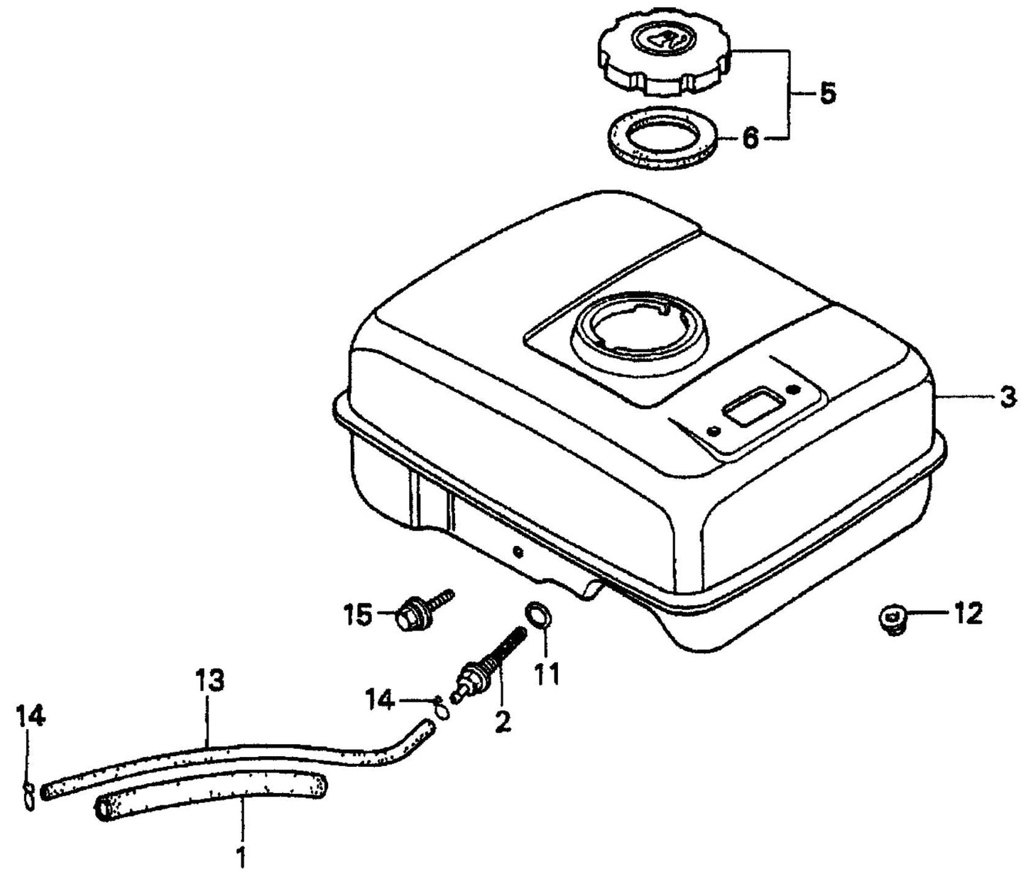 HONDA GX160K1TX2 Engine Fuel Tank Assembly Parts For QP202TH By Multiquip