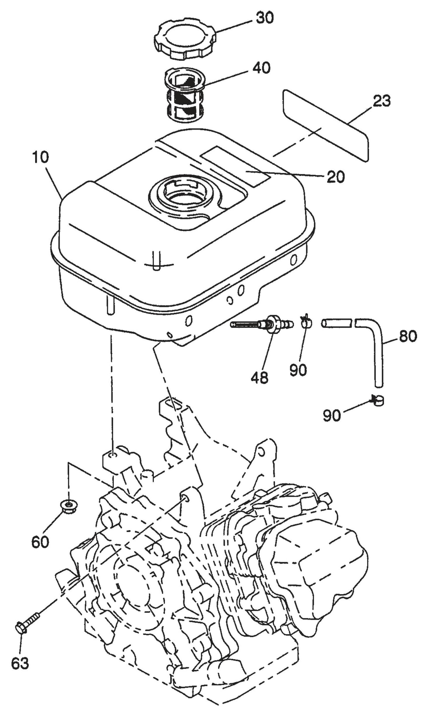 QP4TE ROBIN EX270D50220 Engine Fuel Tank Assembly Parts By Multiquip