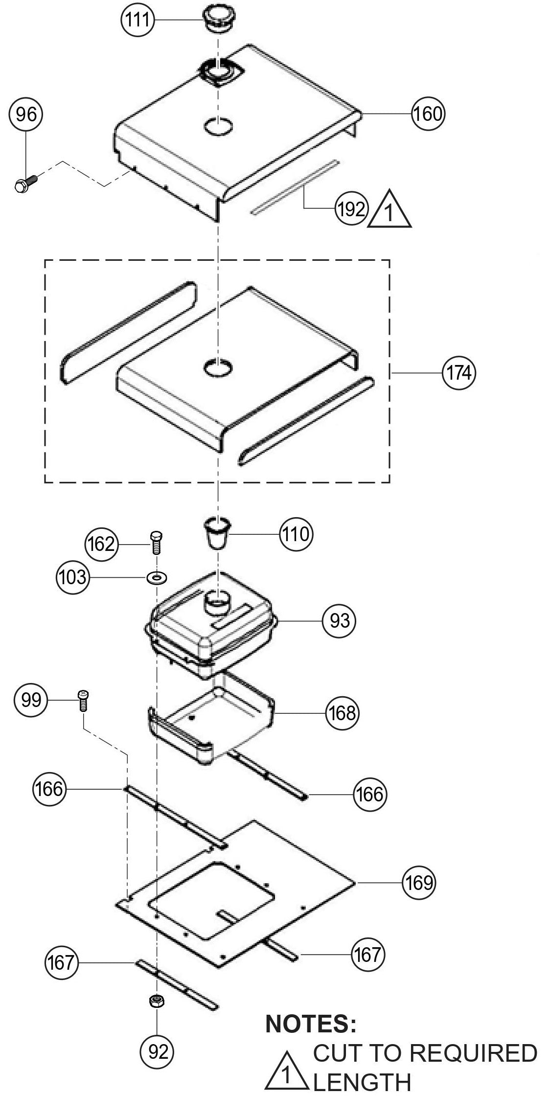QP3TS Fuel Tank Assembly Parts By Multiquip
