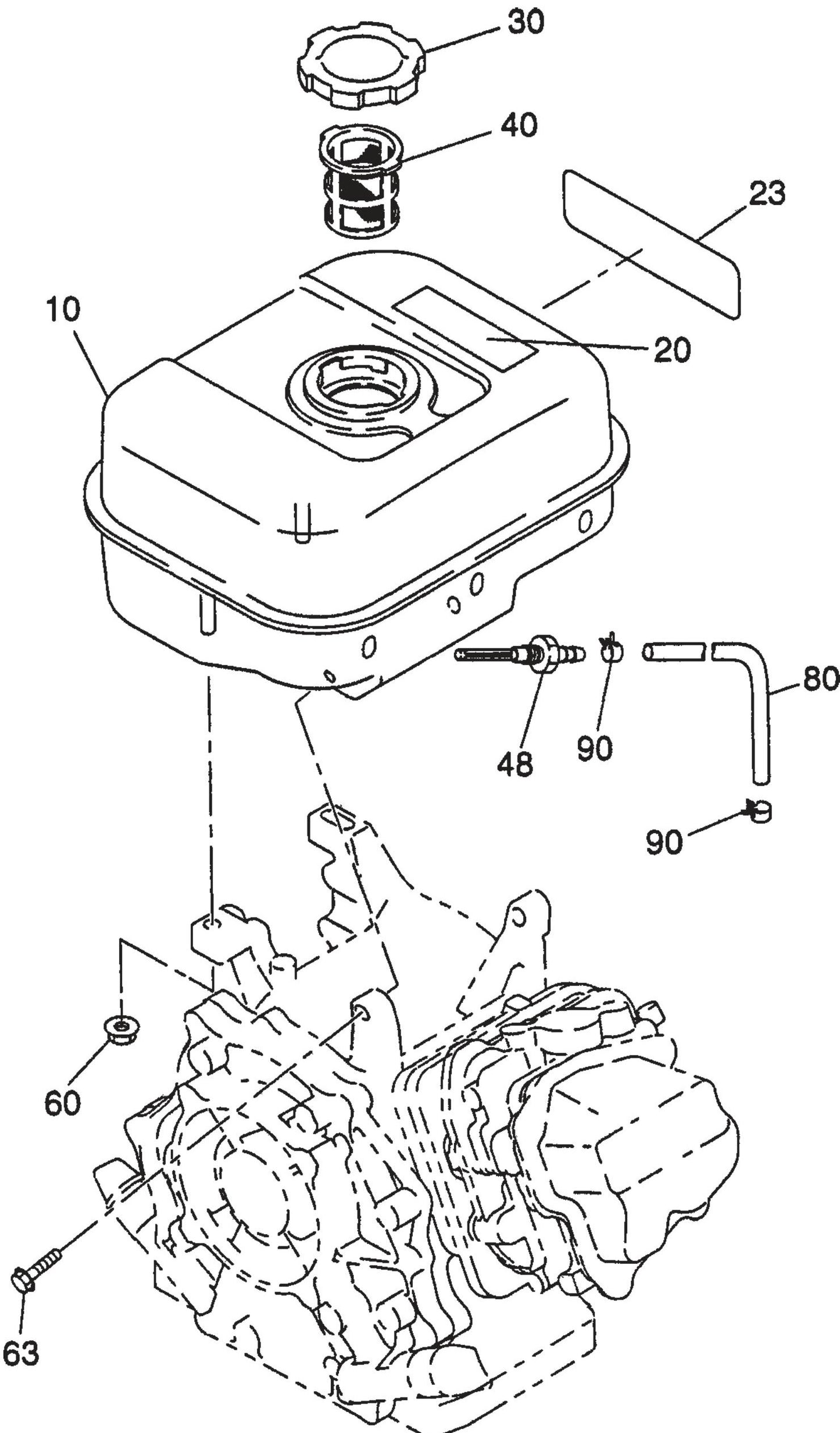 QP40TE ROBIN EX270D50021 ENGINE Fuel, Lubricant Assembly Parts By Multiquip