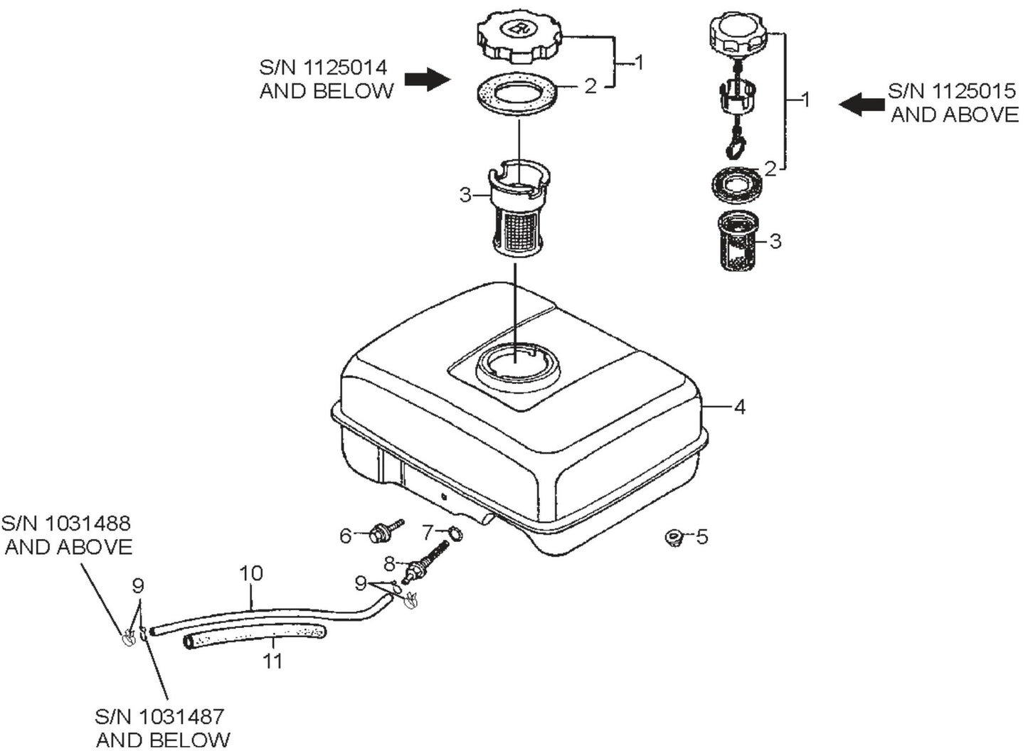 MVH120VGH GX160U1SMX4 Engine Fuel Tank Assembly Parts