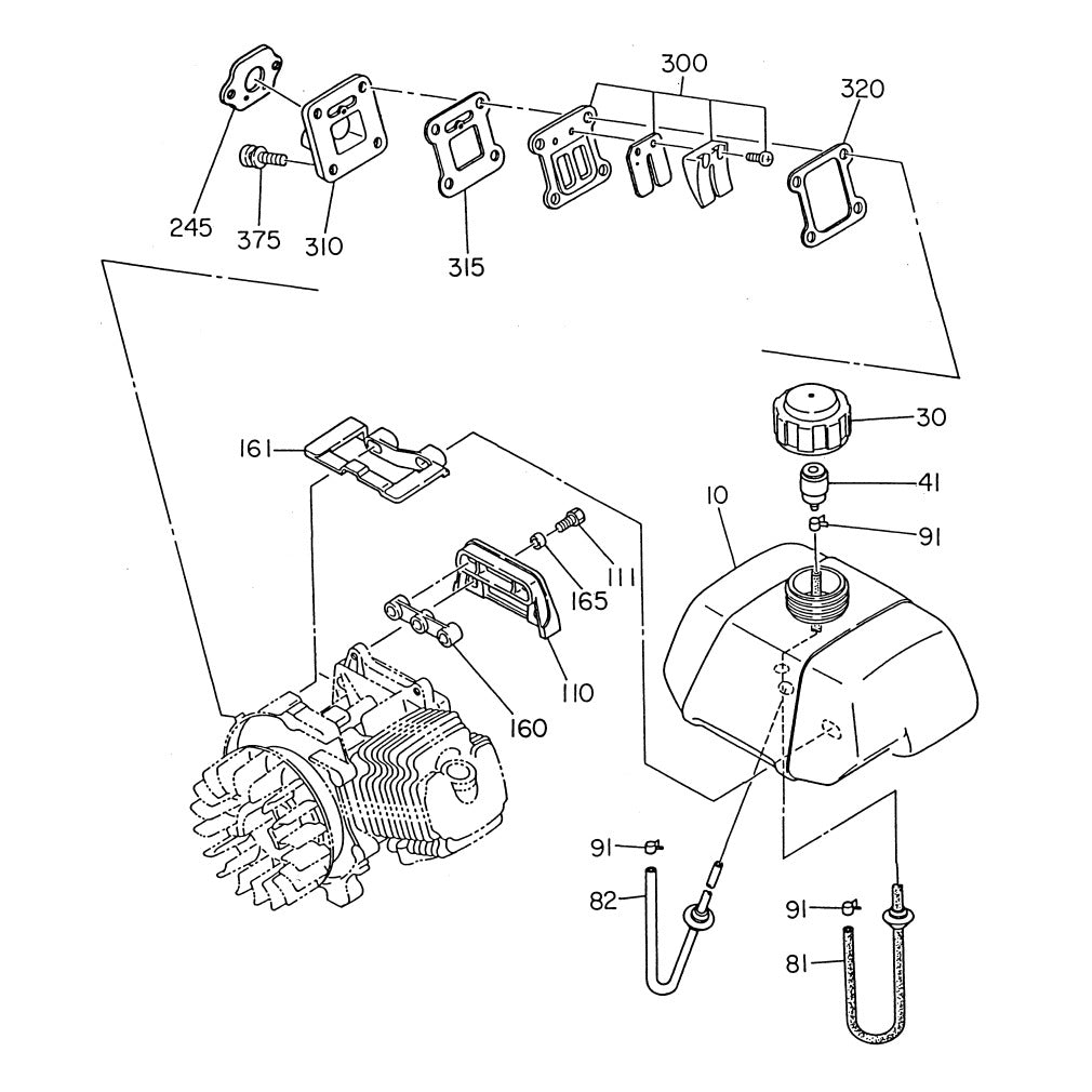 Fuel Tank Parts For WYC- 402BP Backpack Vibrator Motor By Husqvarna