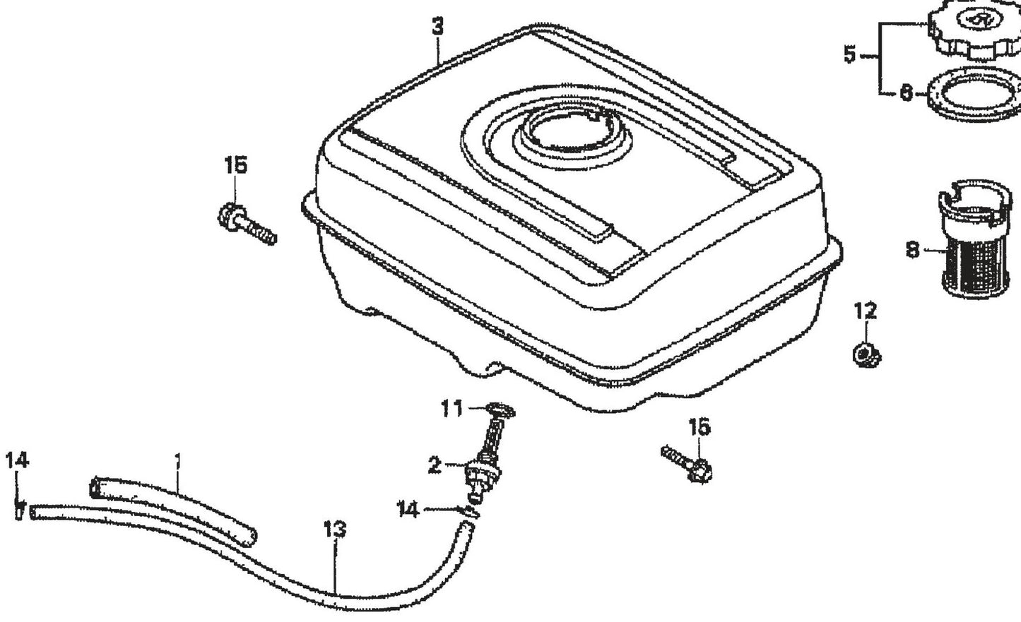 QP301TH HONDA GX240K1PA2 ENGINE Fuel Tank Assembly Parts By Multiquip